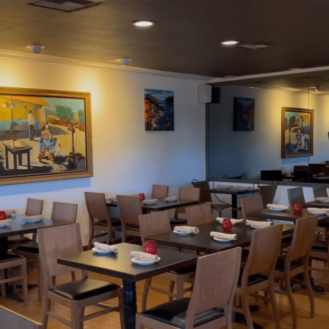 The dining room at Bamboo Bar & Restaurant